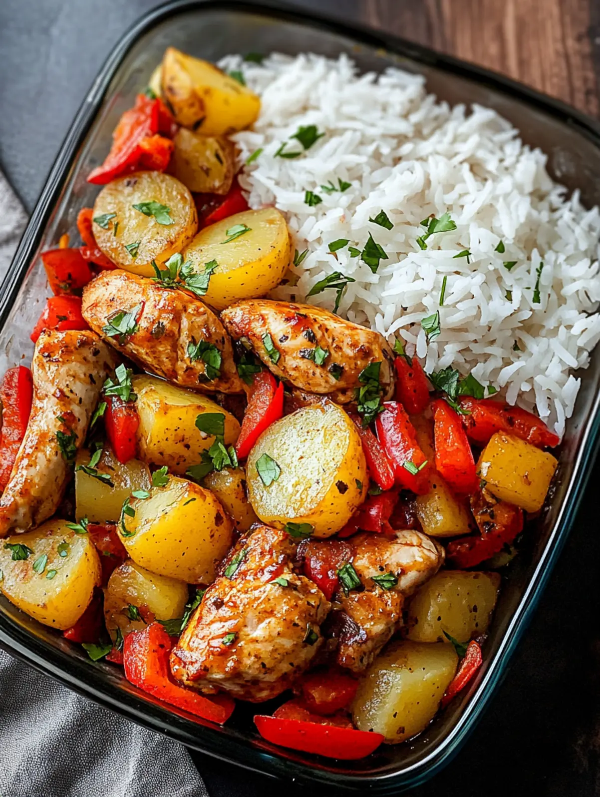One-Pot Spicy Chicken and Rice with Bell Peppers