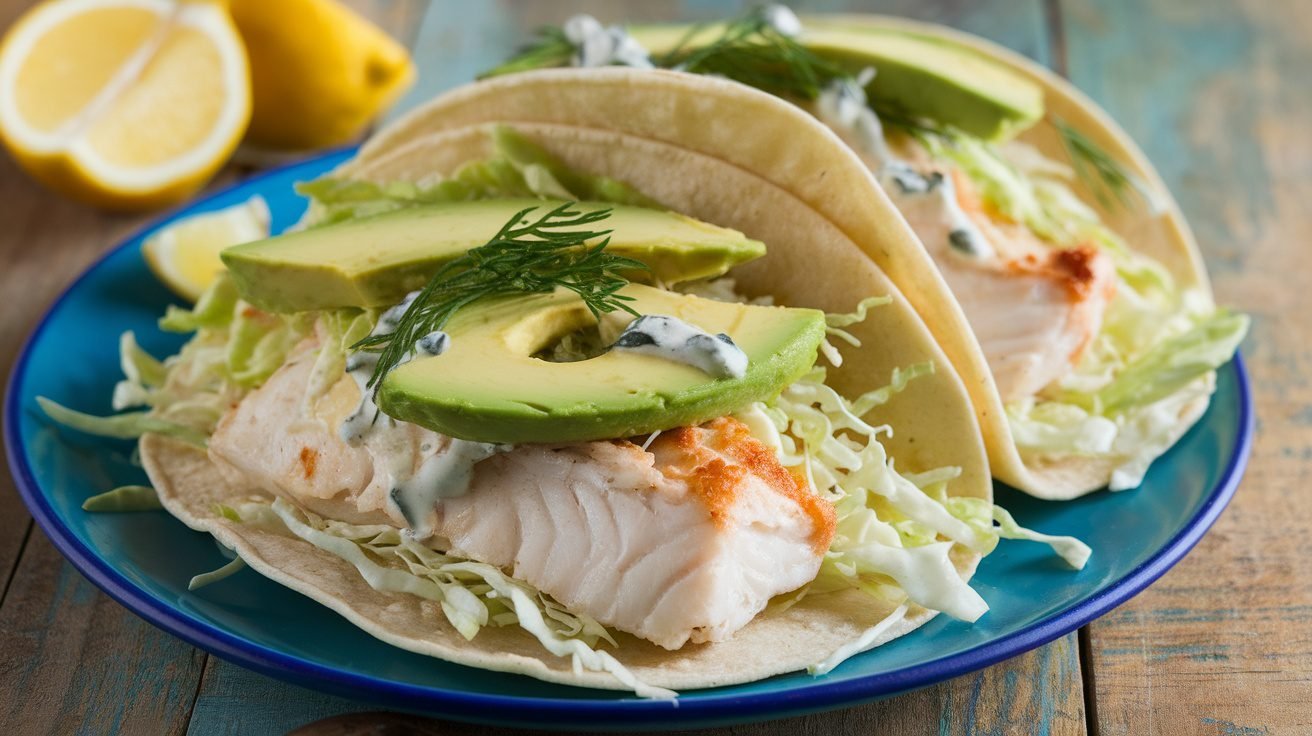 Crispy Lemon-Dill Fish Tacos