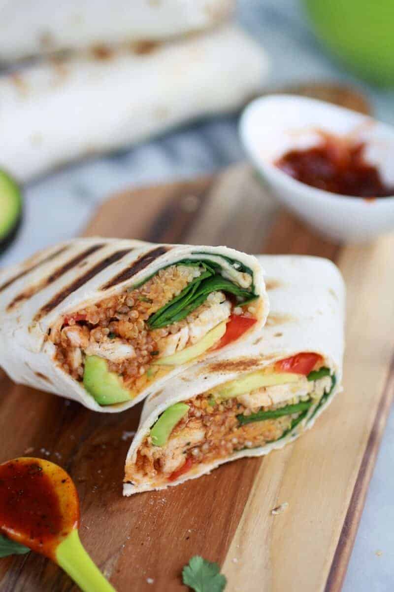 Tex-Mex Spiced Chicken and Black Bean Wrap
