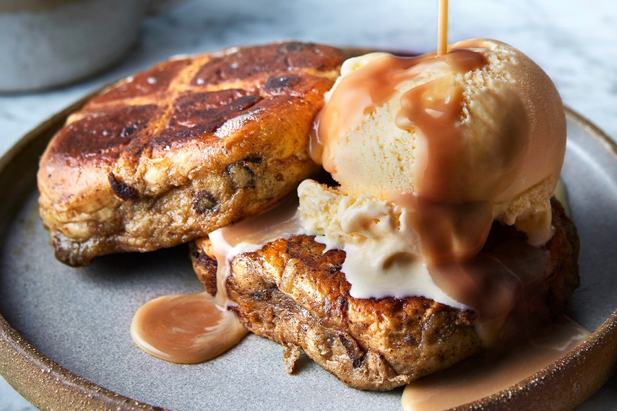 Hot Cross Bun French Toast Bake
