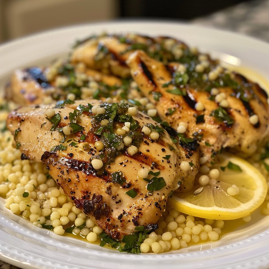 Grilled Lemon-Herb Chicken with Couscous