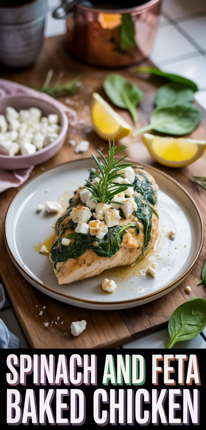 Layered Baked Chicken with Spinach and Feta