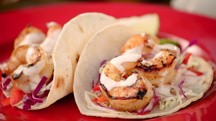 Pan-Seared Shrimp Tacos with Chipotle Lime Crema