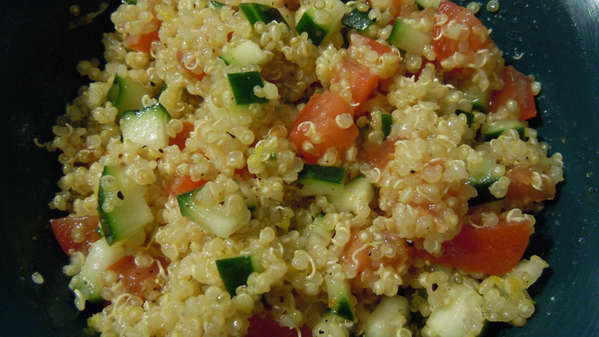 Pan-Seared Chicken with Toasted Gluten-Free Quinoa Salad