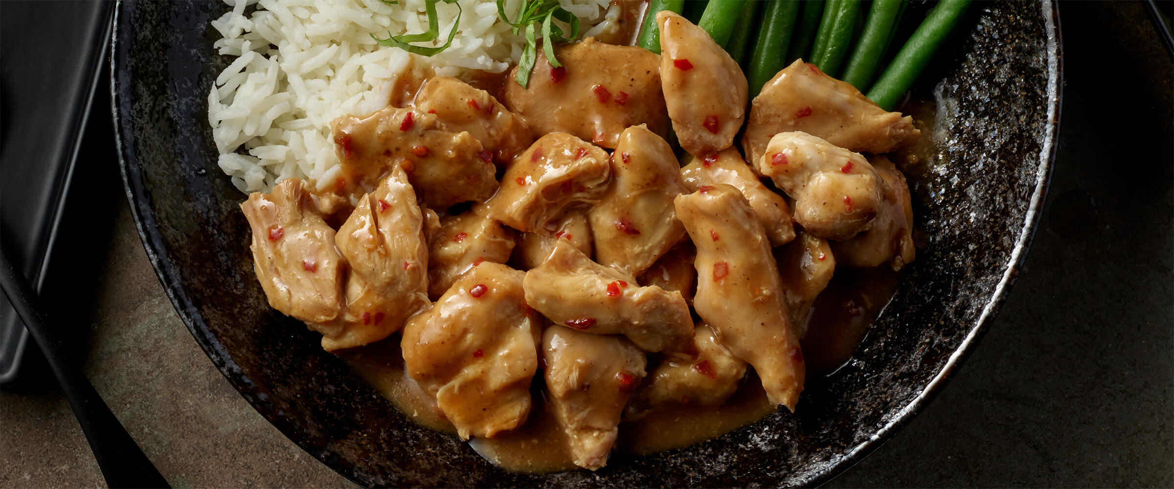 Pan-Seared Chicken with Soy-Ginger Glaze and Steamed Jasmine Rice