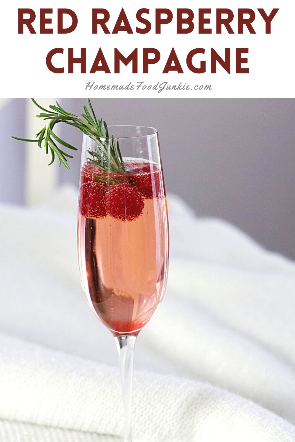 Rose-Infused Raspberry Champagne Cocktail