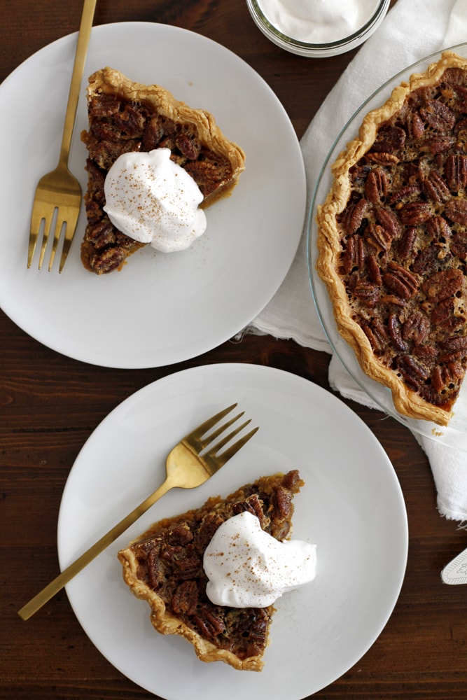 Maple Pecan Pumpkin Pie with Spiced Whipped Cream
