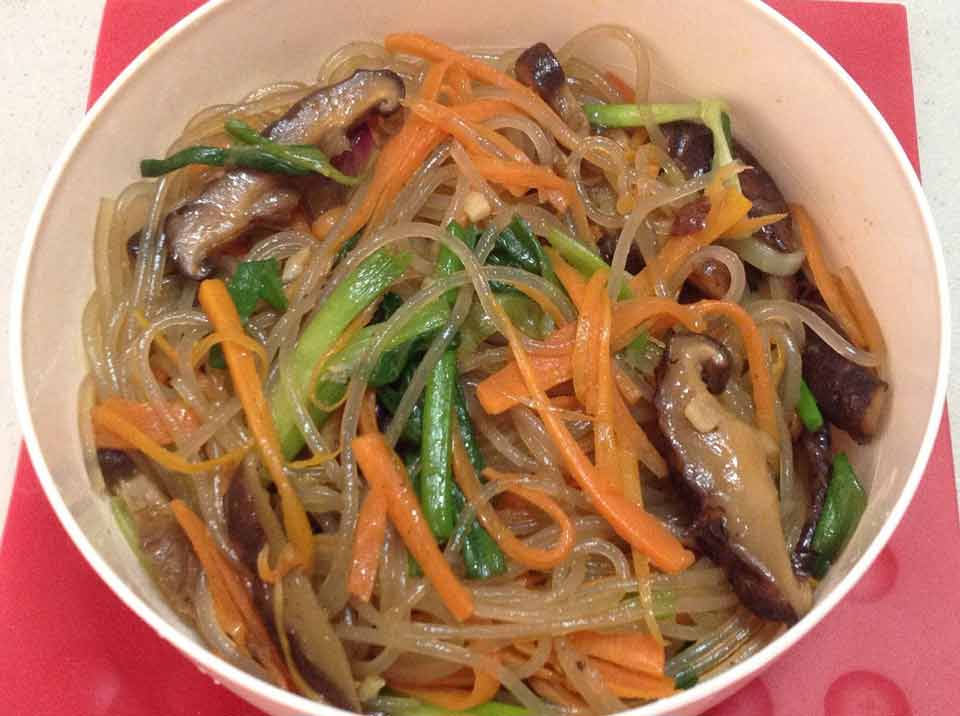 Ginger-Soy Glazed Korean Sweet Potato Noodles