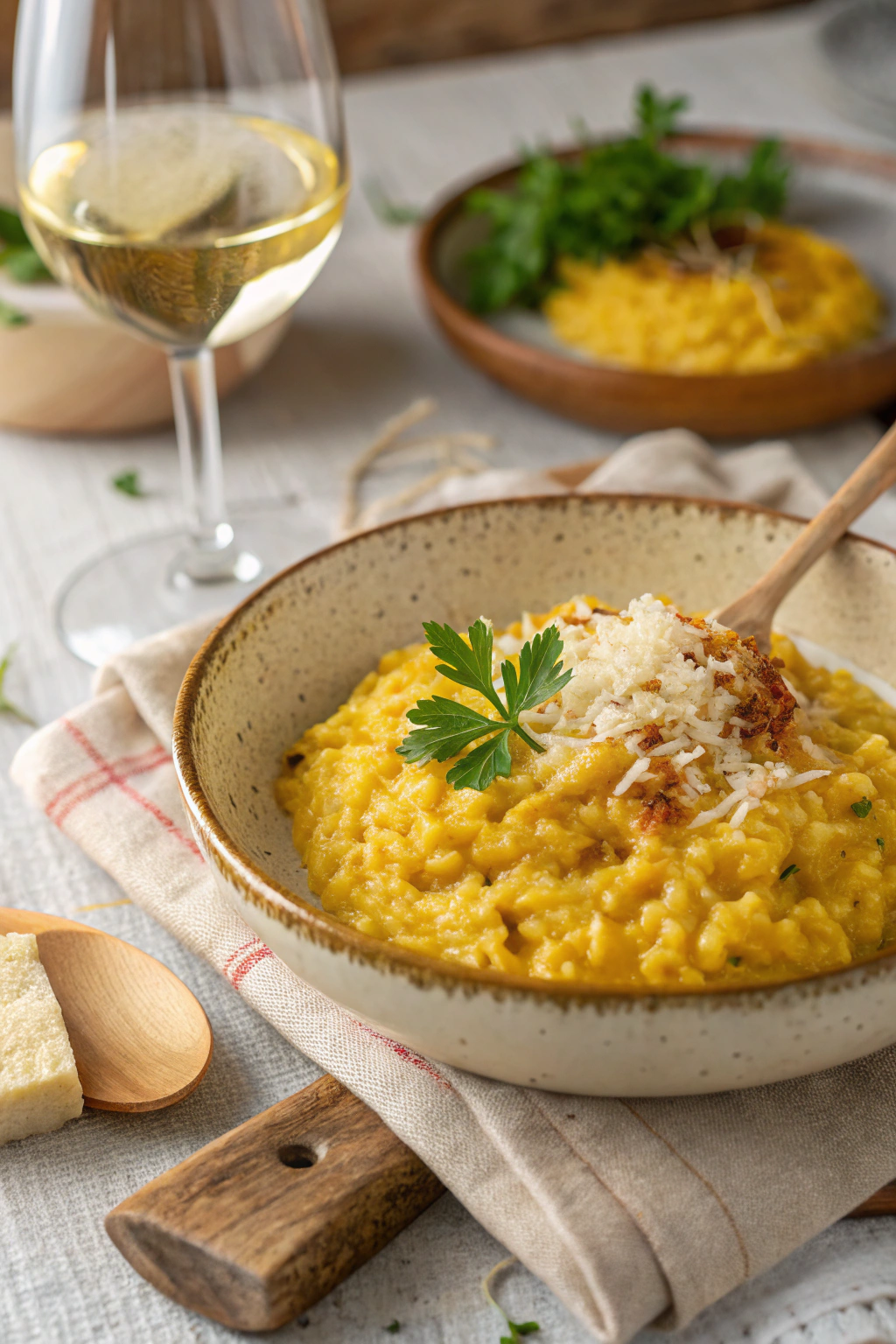 Saffron-Infused Arborio Risotto with Parmesan