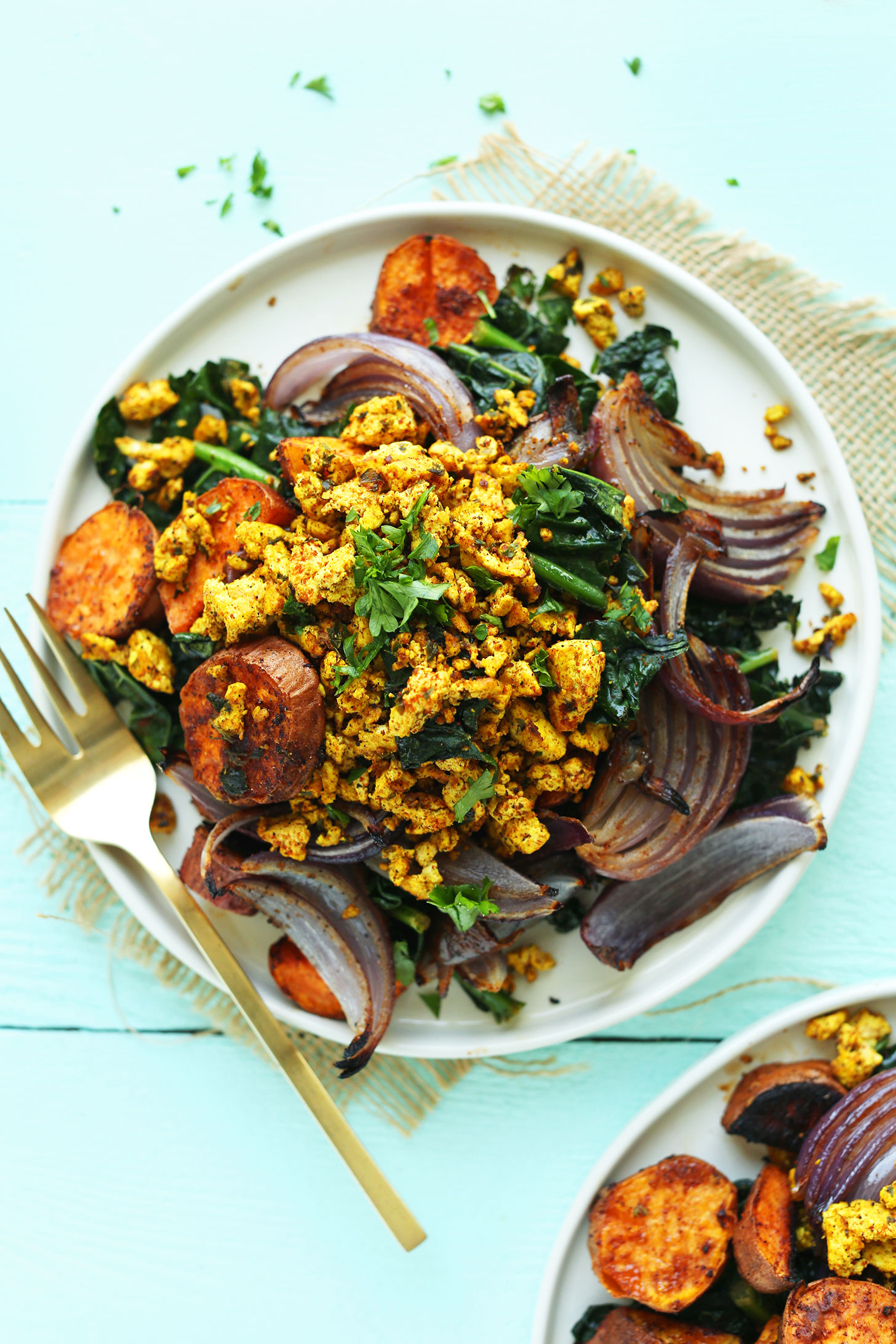 Sautéed Kale and Sweet Potato Hash with Smoked Paprika