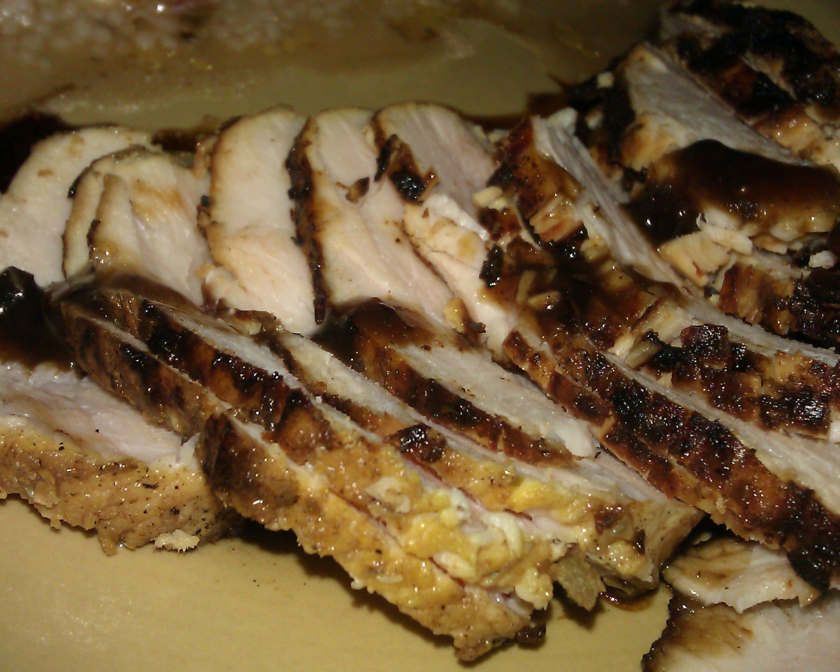 Pan-Grilled Chicken with Sesame-Garlic Sauce