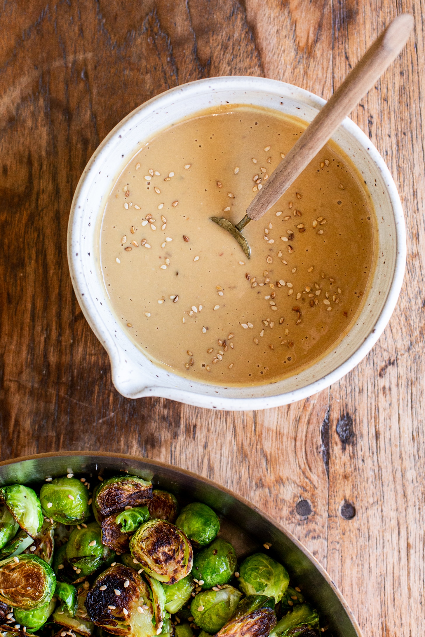 Stir-Fried Brussels Sprouts with Miso and Toasted Sesame