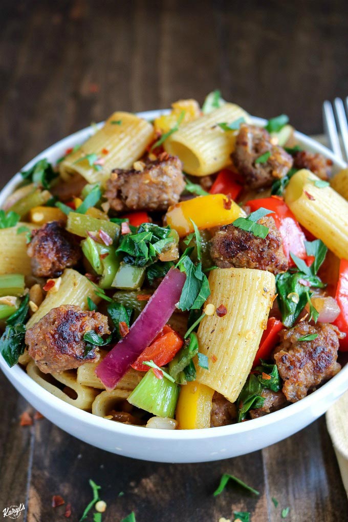 Sautéed Italian Sausage and Bell Pepper Pasta