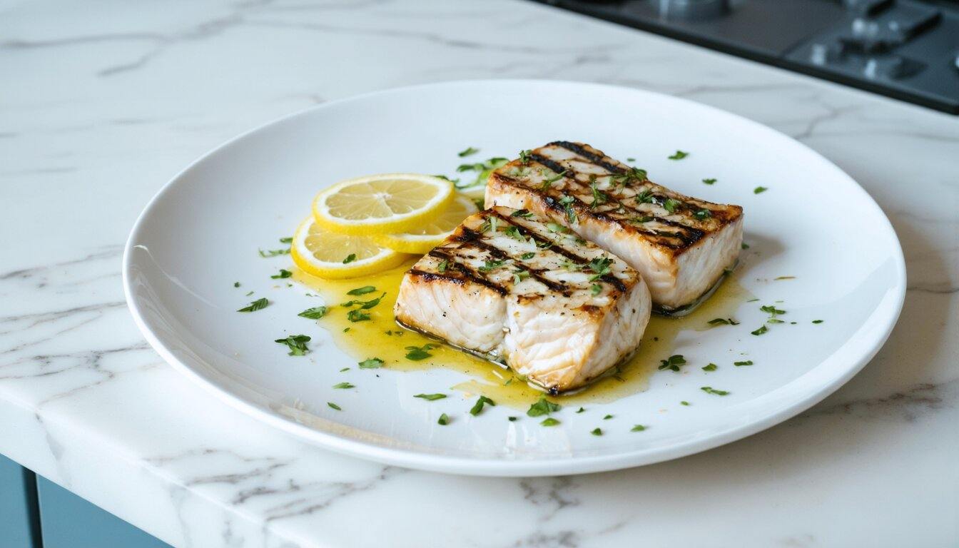 Seared Citrus-Marinated Swordfish Steaks