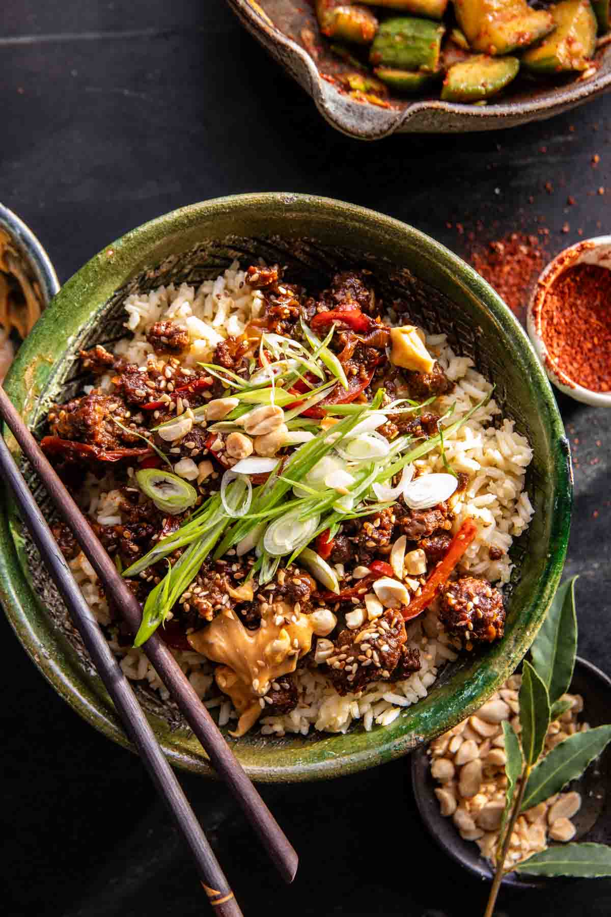 Spicy Korean-Style Beef Stir Fry with Gochujang and Sesame