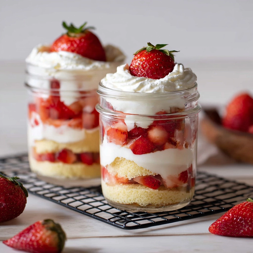 Chocolate-Dipped Strawberry Shortcake Trifle