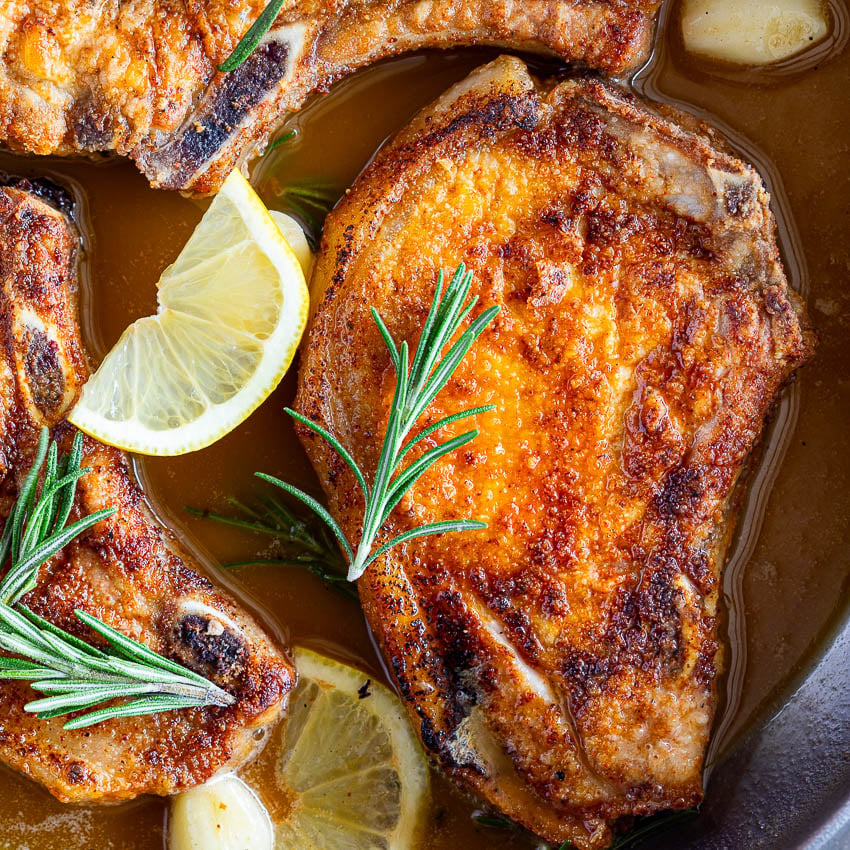 Pan-Fried Pork Chops with Apple-Onion Compote
