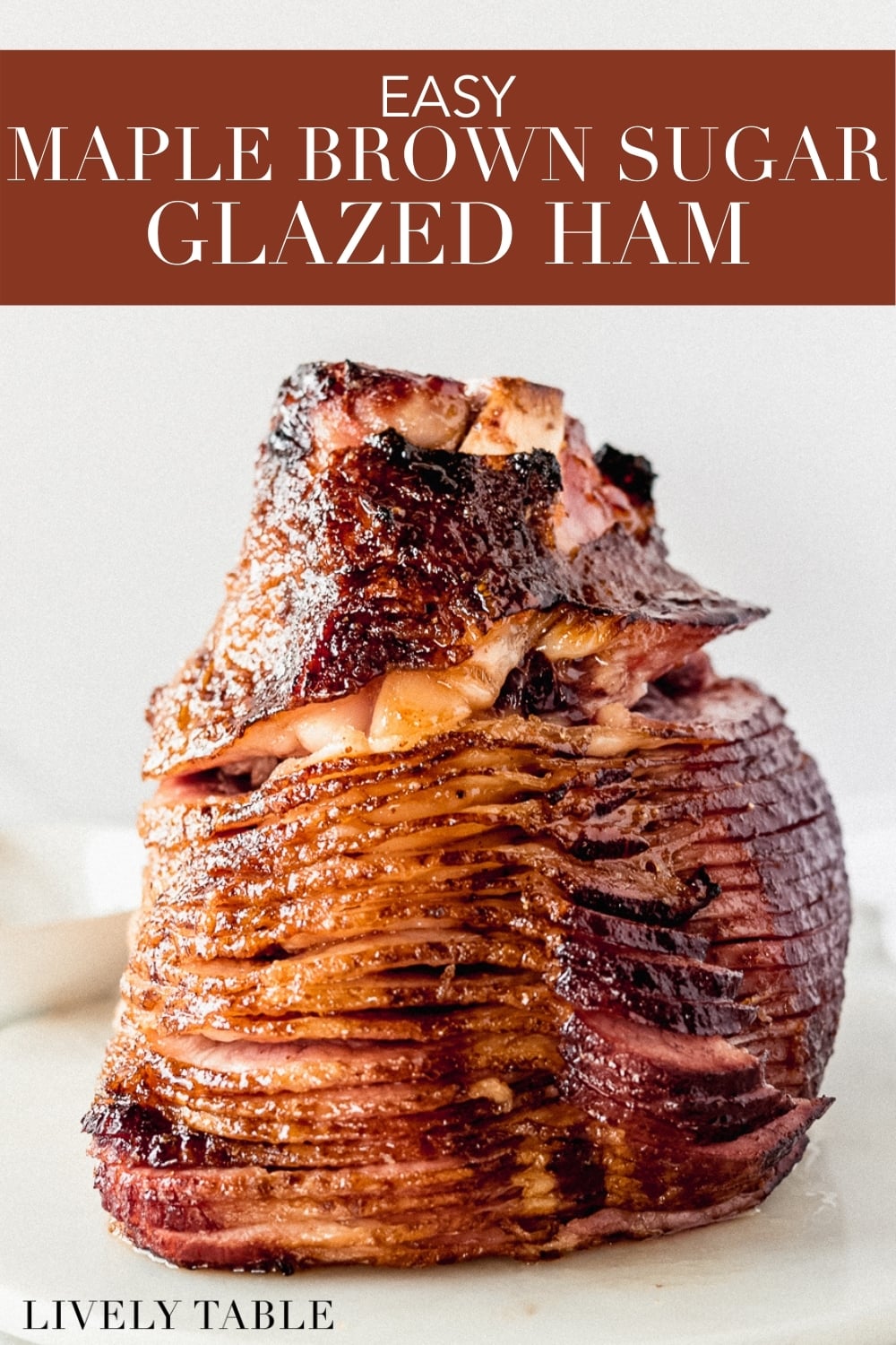Brown Sugar and Maple Glazed Ham with Whole Cloves