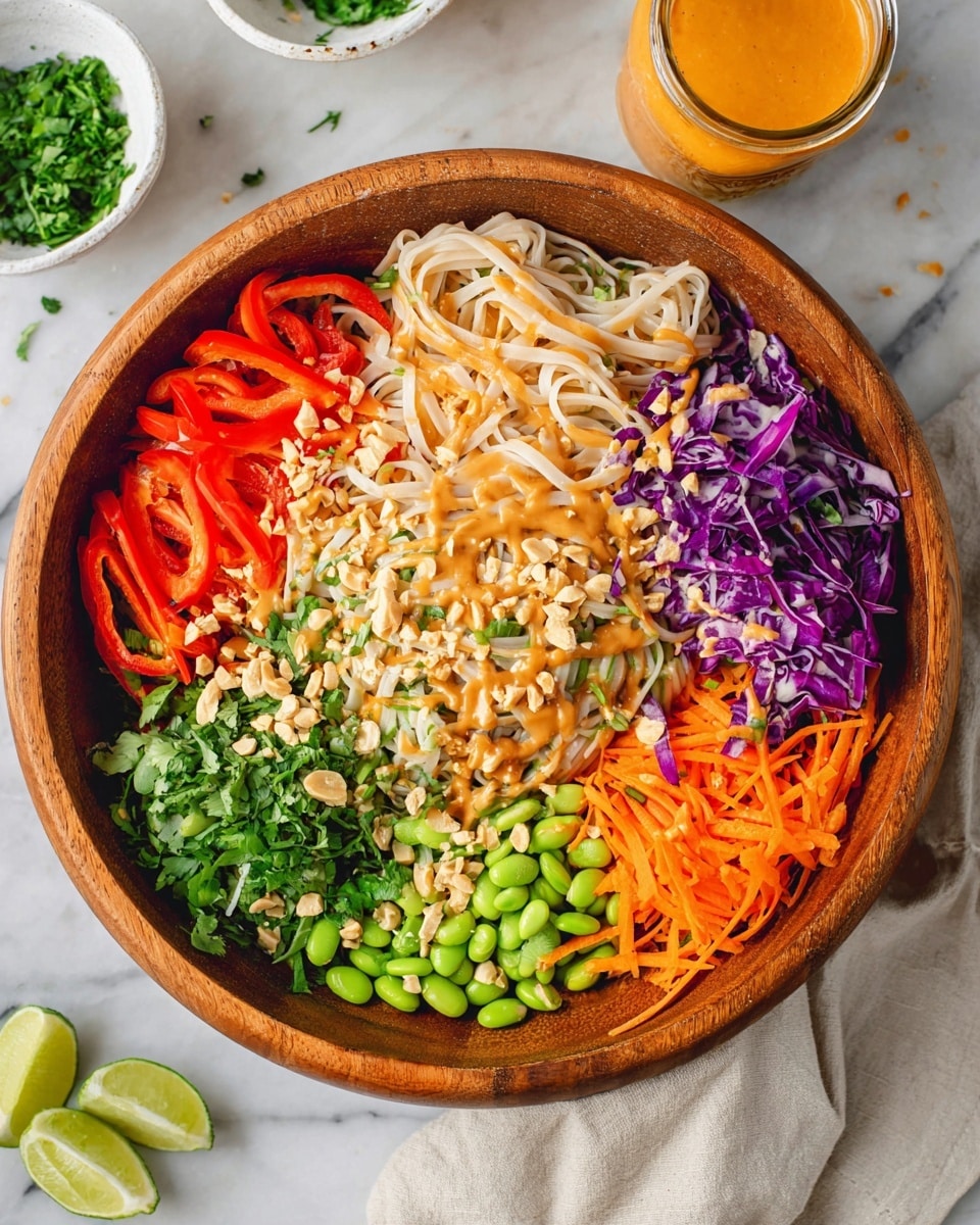 Quick Thai Instant Noodle Salad with Peanut Dressing