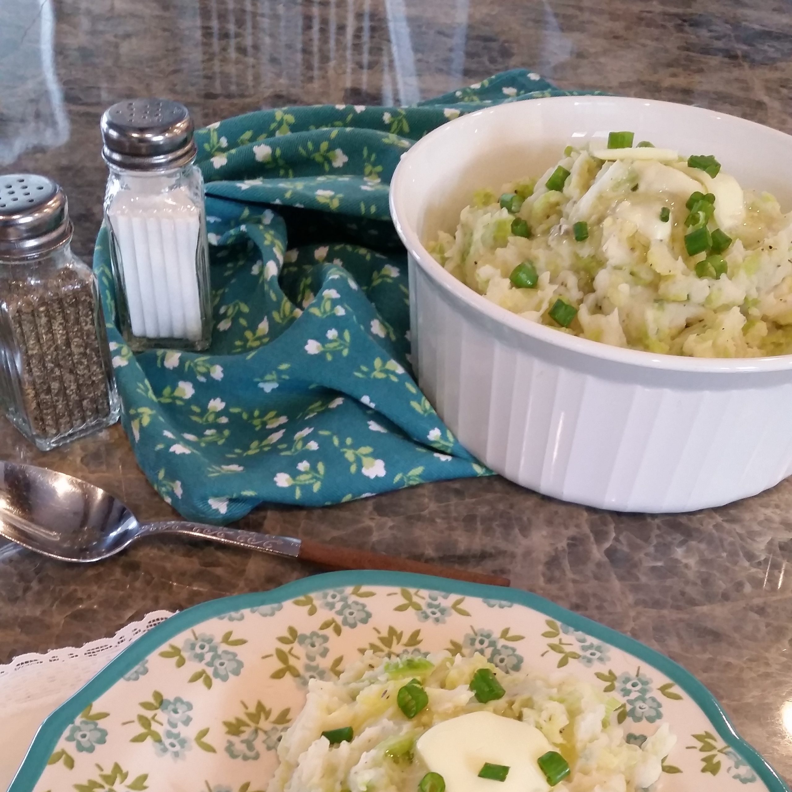 Colcannon with Creamed Cabbage and Scallions