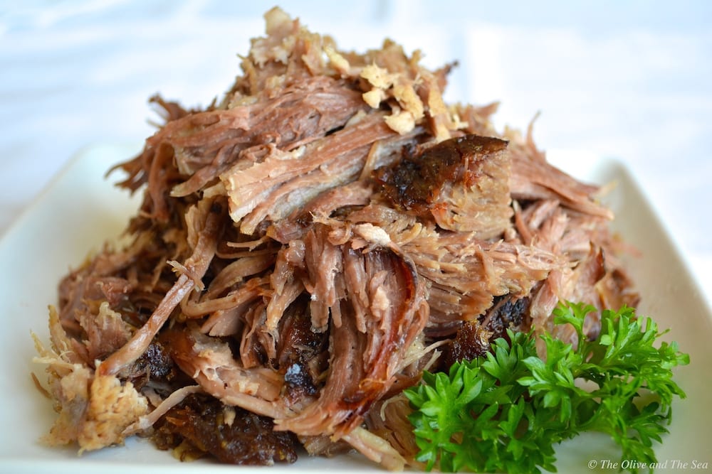 Roasted Heritage Pork Shoulder with Garlic and Herb Jus