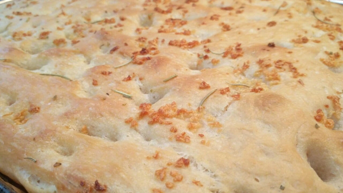 Garden Herb and Garlic Focaccia with Rosemary