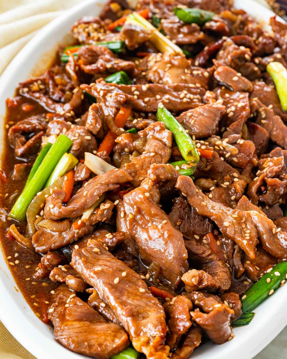 Spicy Korean-Inspired Beef Stir Fry with Sesame and Scallions