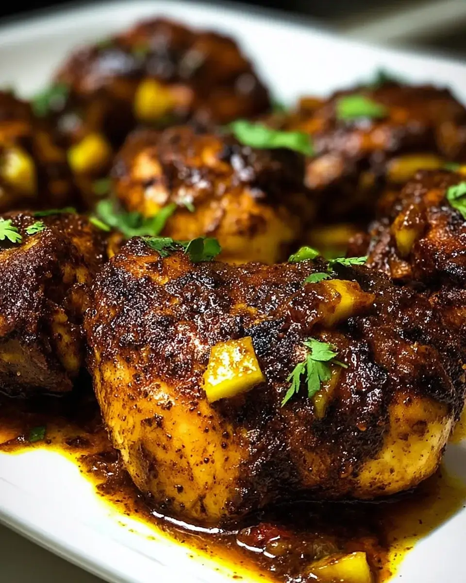 Jerk-Spiced Grilled Chicken with Mango-Pineapple Salsa