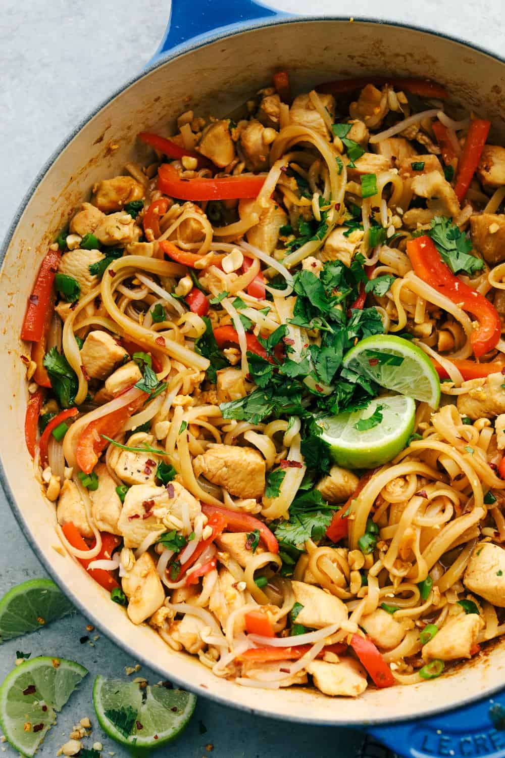 Tangy Tamarind Pad Thai with Tofu and Peanuts