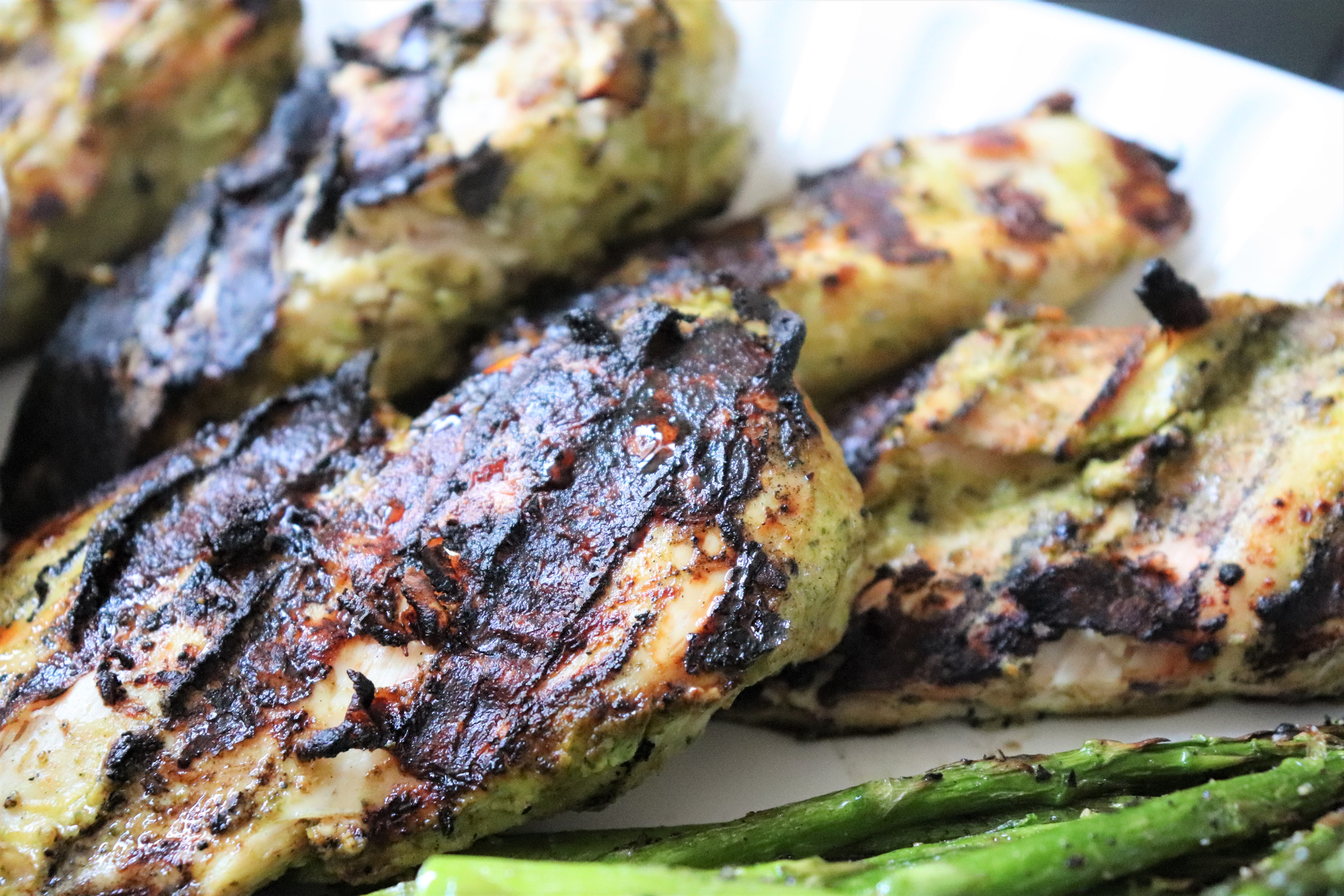 Grilled Herb-Marinated Chicken with Garlic Yogurt Sauce