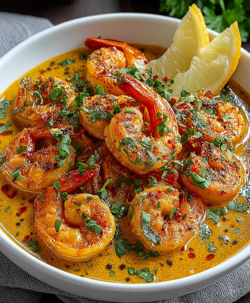 Coconut Curry Prawns with Kaffir Lime and Lemongrass