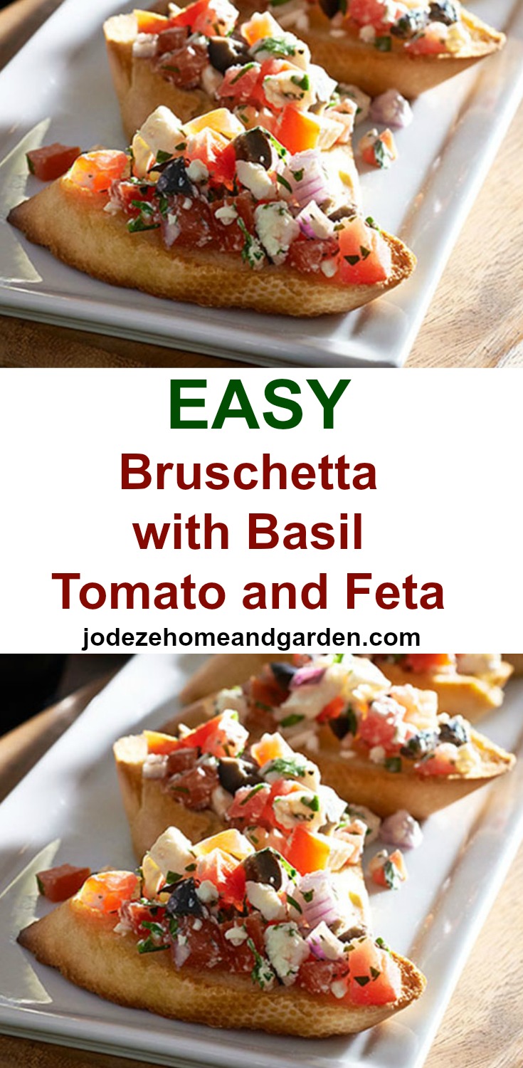Tomato and Corn Summer Bruschetta with Basil and Feta