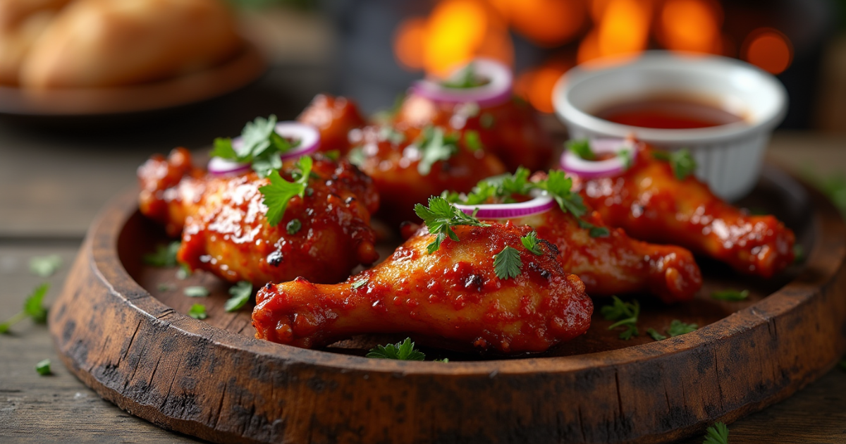 Smoky Pineapple and Chili BBQ Chicken Wings