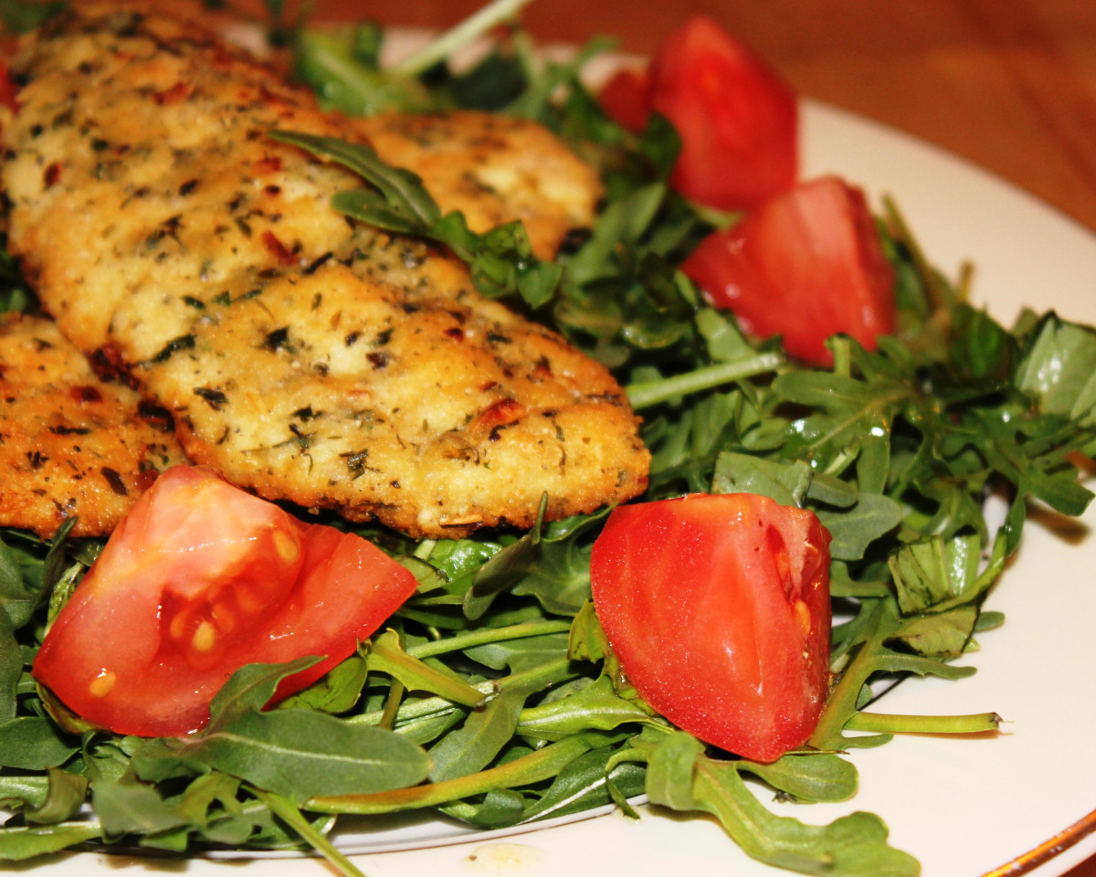 Pan-Seared Chicken with No-Heat Tomato and Basil Salad
