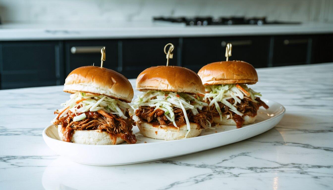Grilled BBQ Pulled Pork Sliders with Tangy Coleslaw