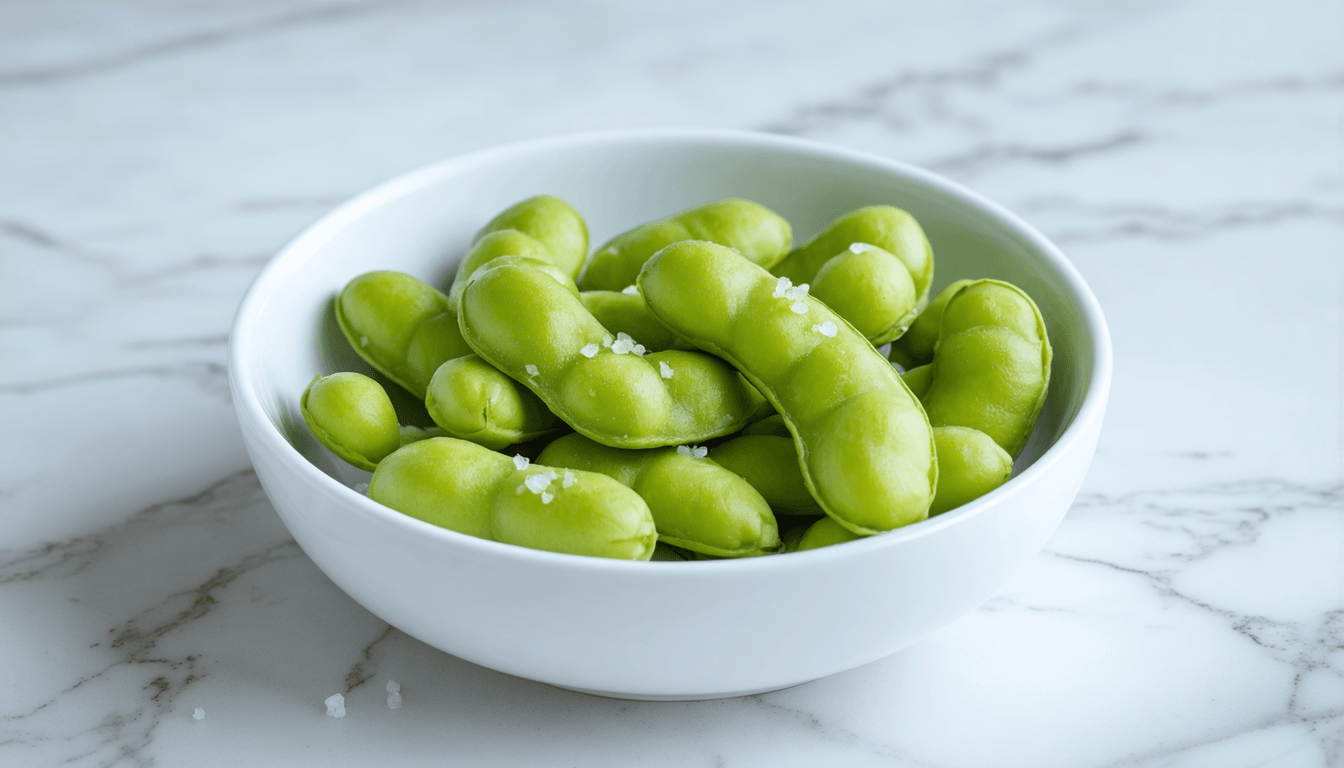 Steamed Edamame with Sea Salt and Lemon Zest