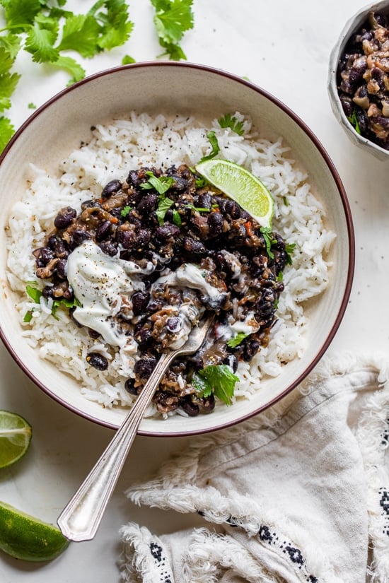 Cuban-Style Black Beans with Sofrito and Bay Leaf
