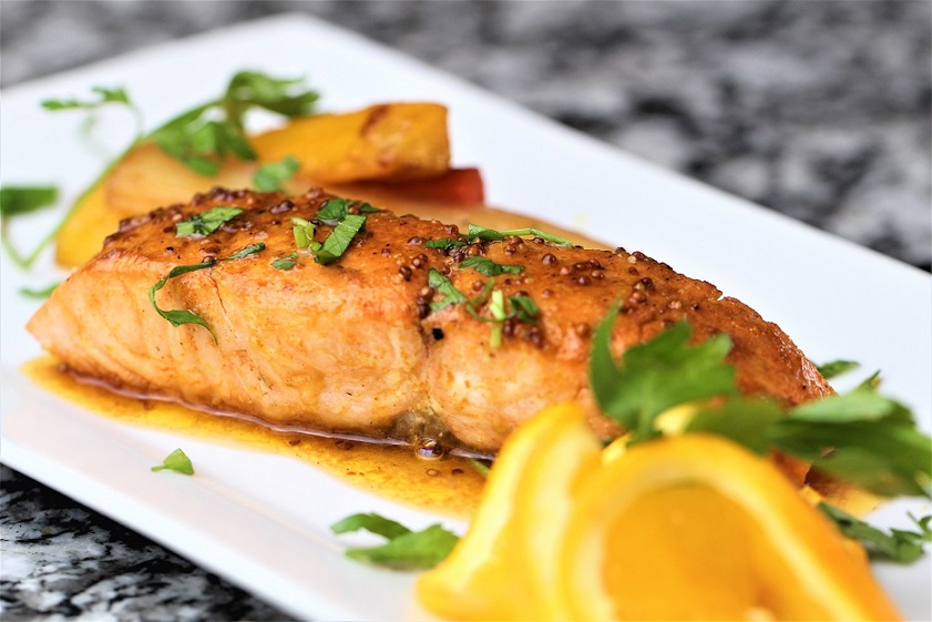 Pan-Seared Salmon with Mustard Dill Sauce