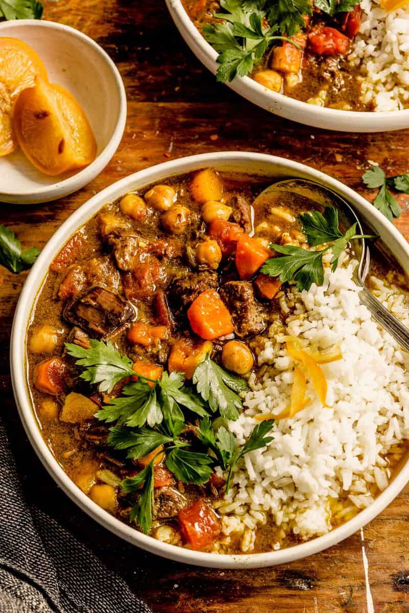 Instant Pot Moroccan-Spiced Lamb Stew with Carrots and Tomatoes