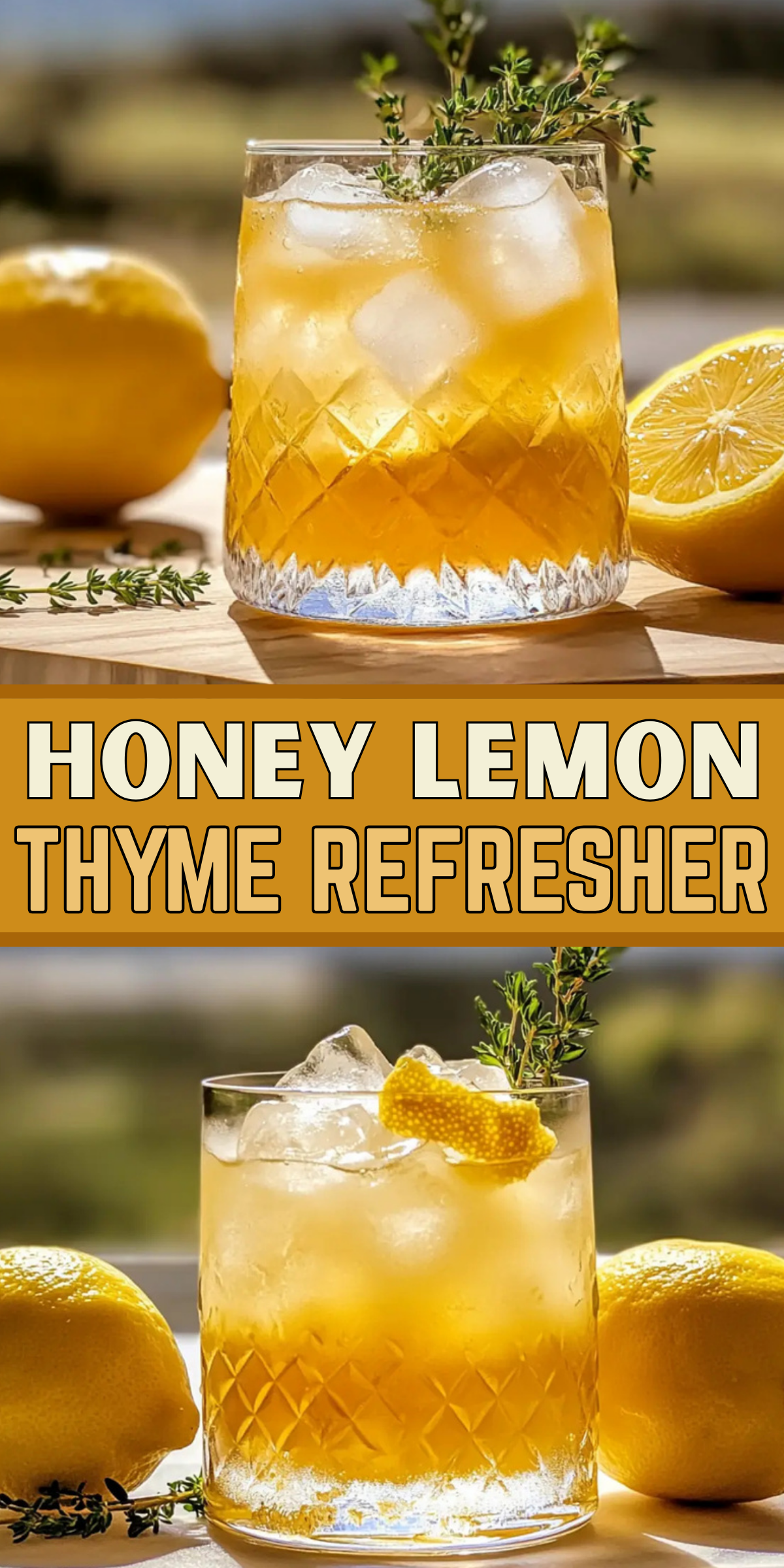 Honey-Lemon Mead Cocktail with Fresh Herbs