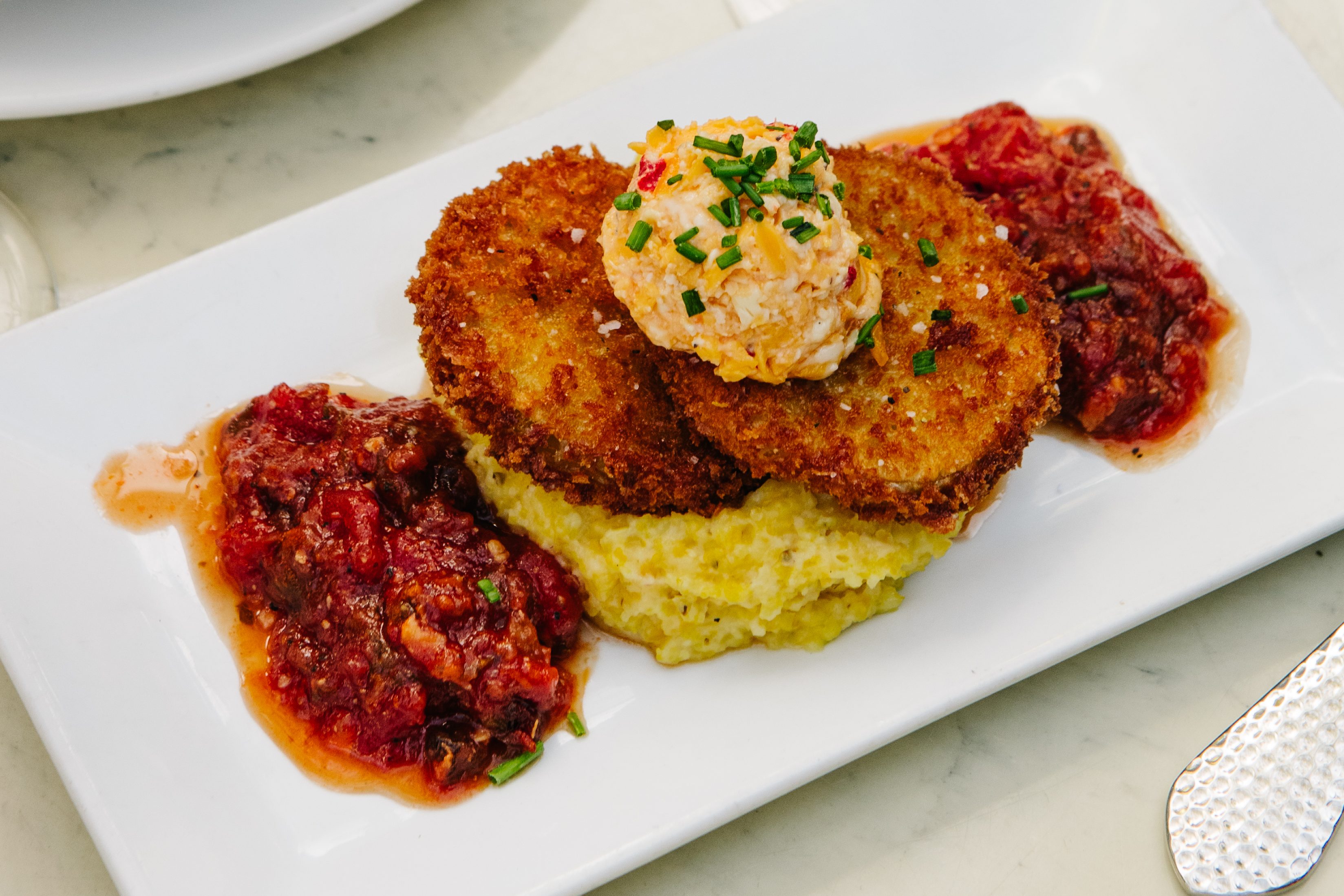 Southern-Style Fried Green Tomato Stack with Remoulade