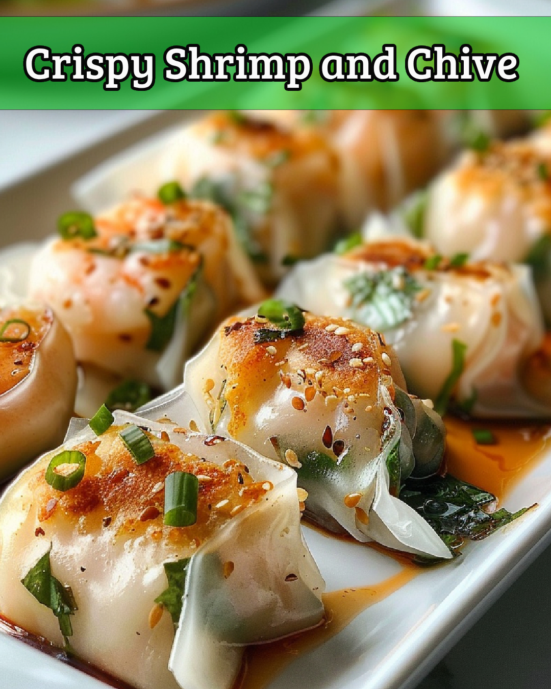 Pan-Fried Shrimp and Chive Dumplings with Sesame Dipping Sauce