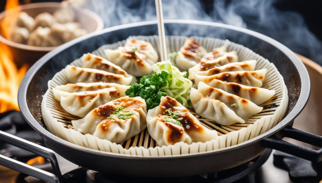 Steamed Chicken and Shiitake Mushroom Gyoza with Ginger Soy Sauce