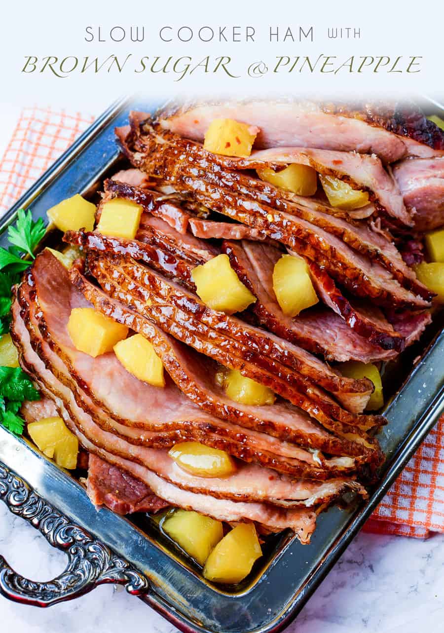Slow Cooker Brown Sugar and Pineapple Ham with Clove-Studded Crust