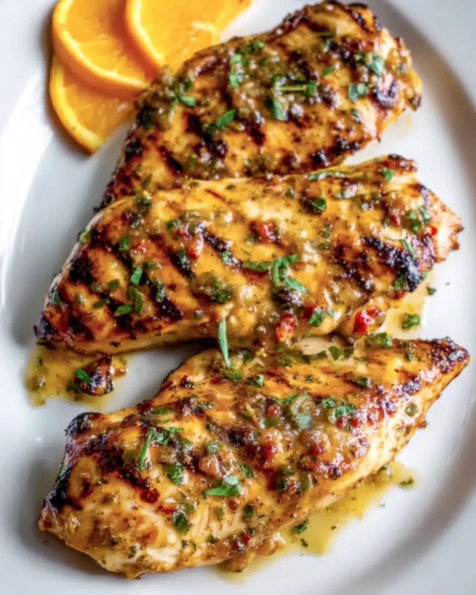 Citrus-Infused Grilled Chicken with Honey-Mint Glaze