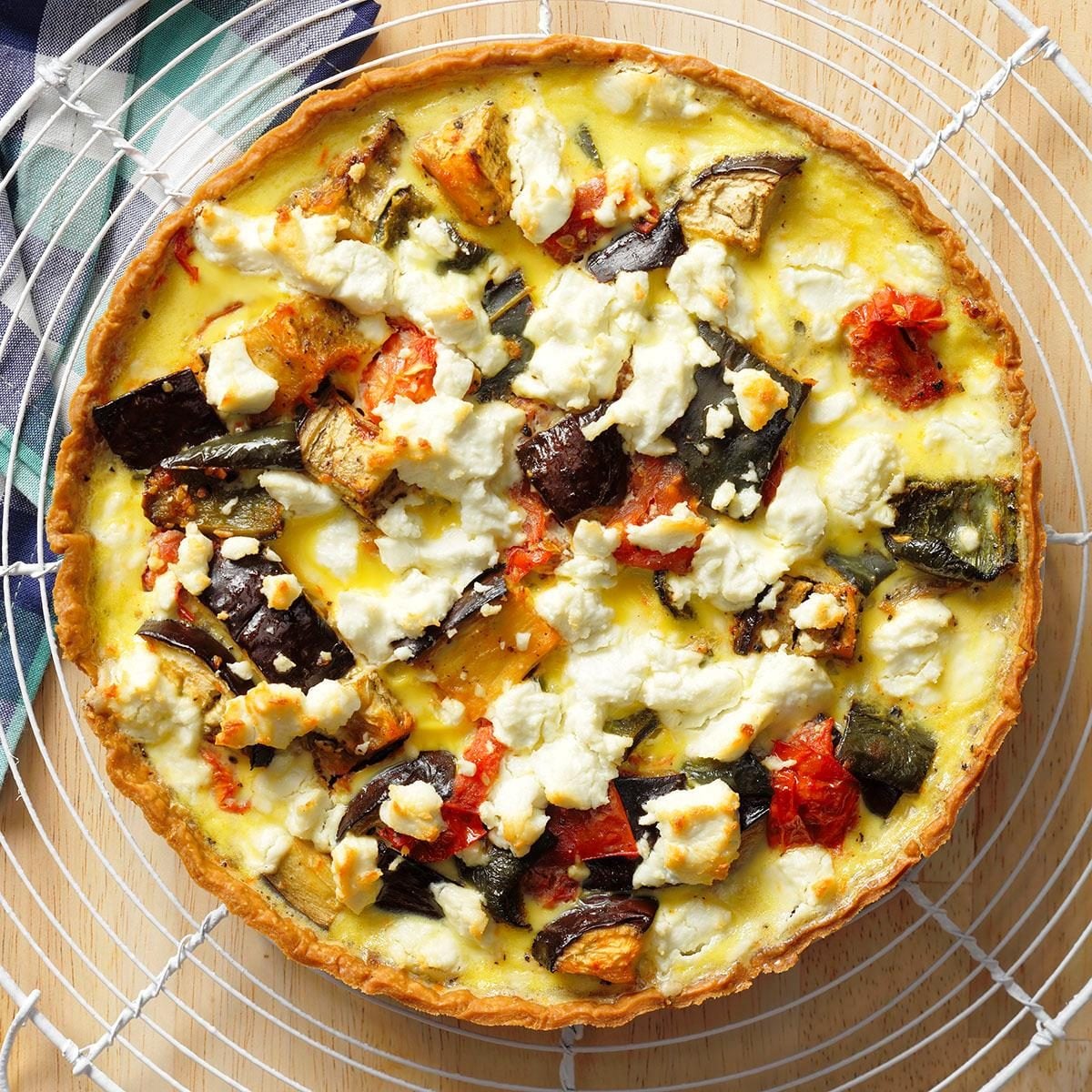 Mediterranean Eggplant & Feta Quiche