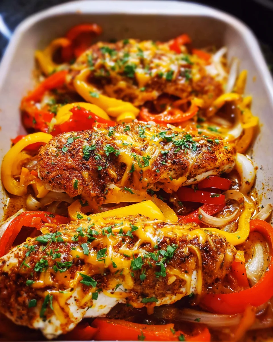 Sheet Pan Cajun-Spiced Chicken with Roasted Bell Peppers