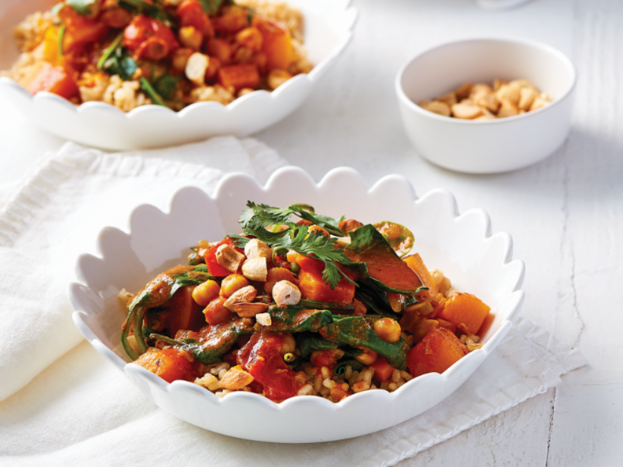 Spiced Chickpea and Pumpkin Stew with Turmeric and Cumin
