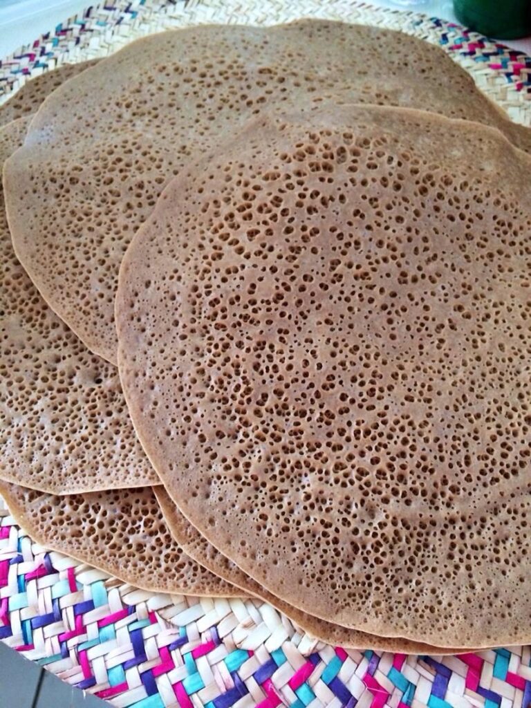 Injera Crêpes with Spiced Lentil Stew