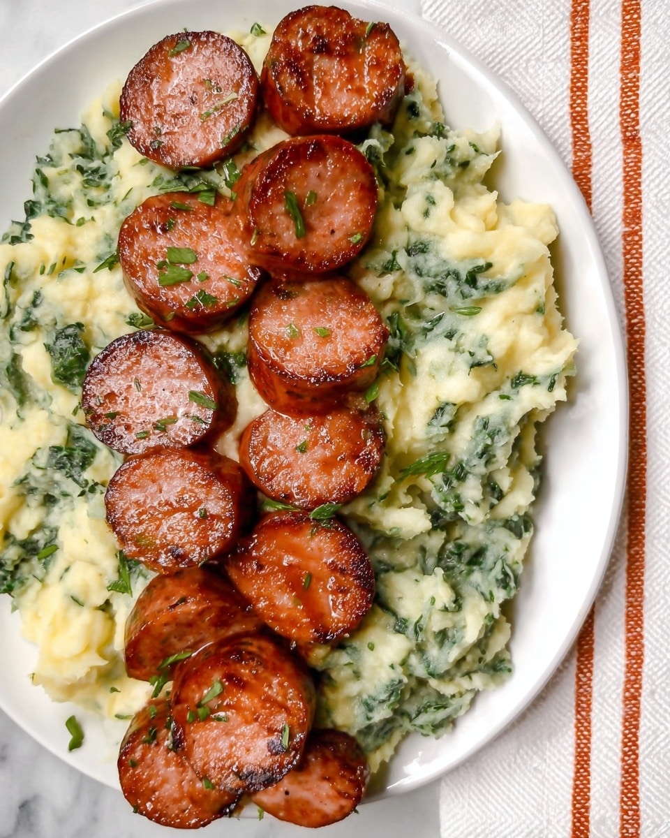 Dutch-Style Oven-Baked Stamppot with Kale and Smoked Sausage